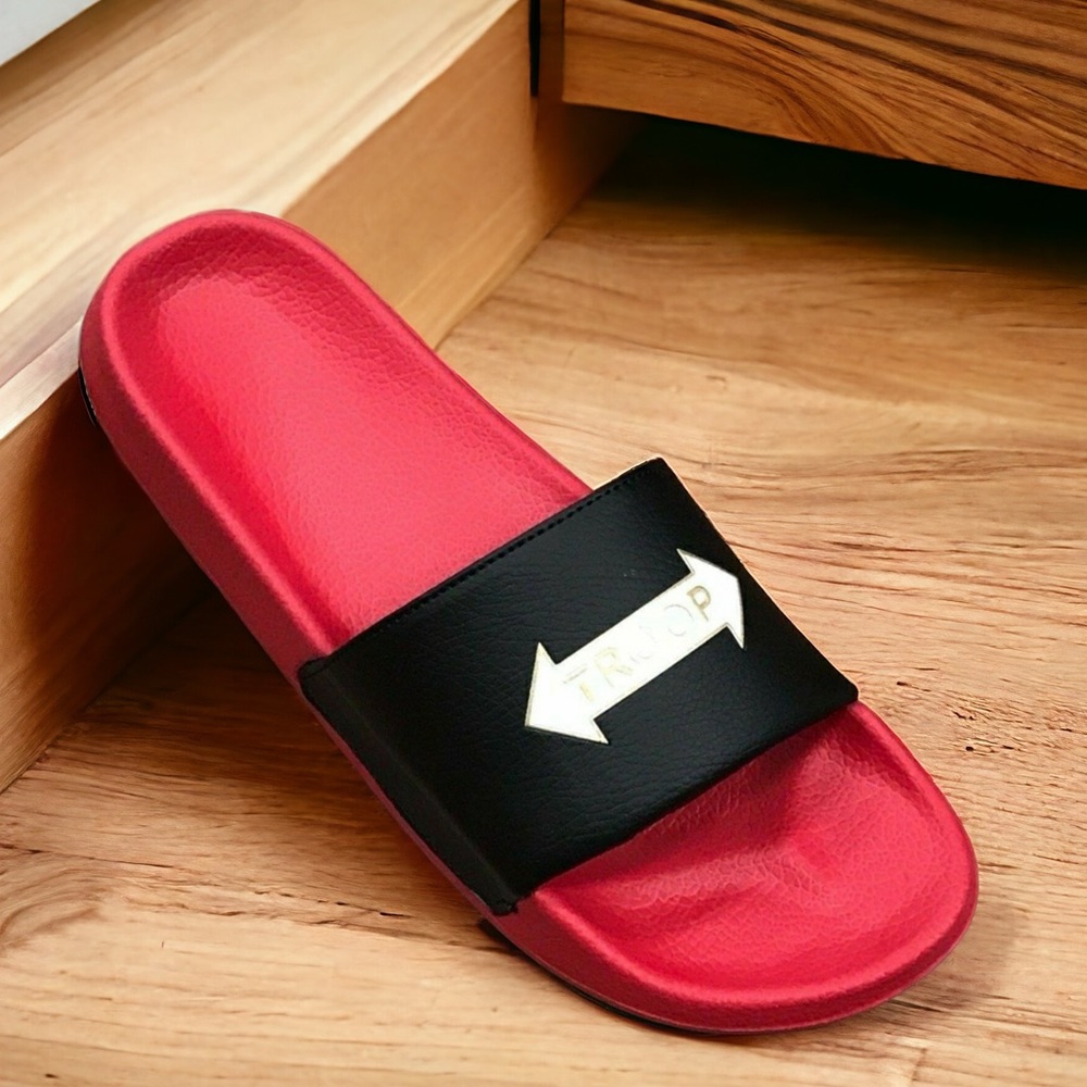 Men's Troop Arrow Slide Red Black Fli Flops